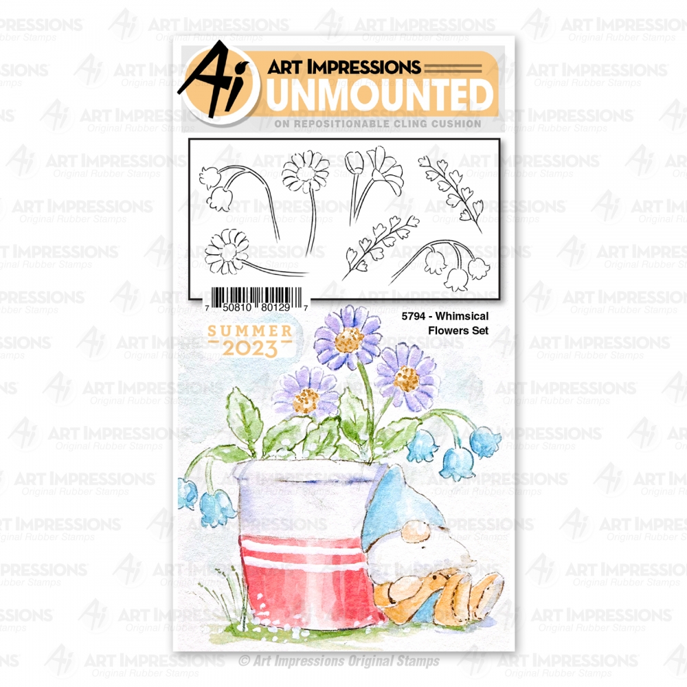 Bild 1 von Art Impressions Stempelgummi Watercolor Whimsical Flowers Set