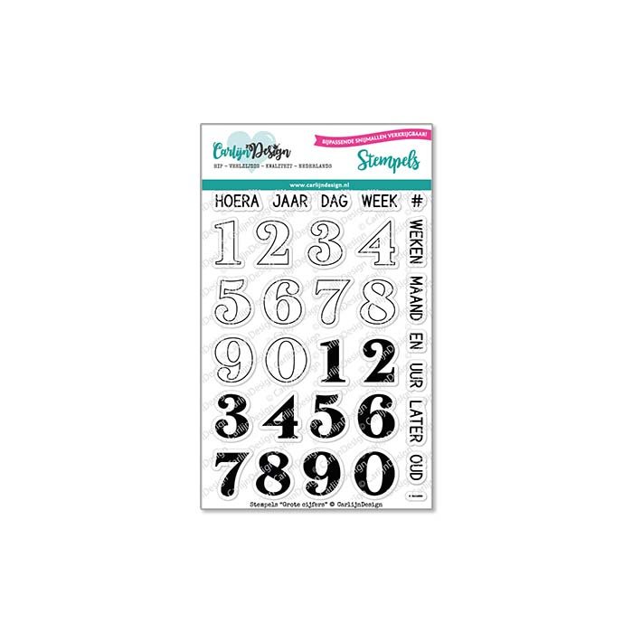 Bild 1 von CarlijnDesign Clear Stamps - Grote cijfers - Zahlen
