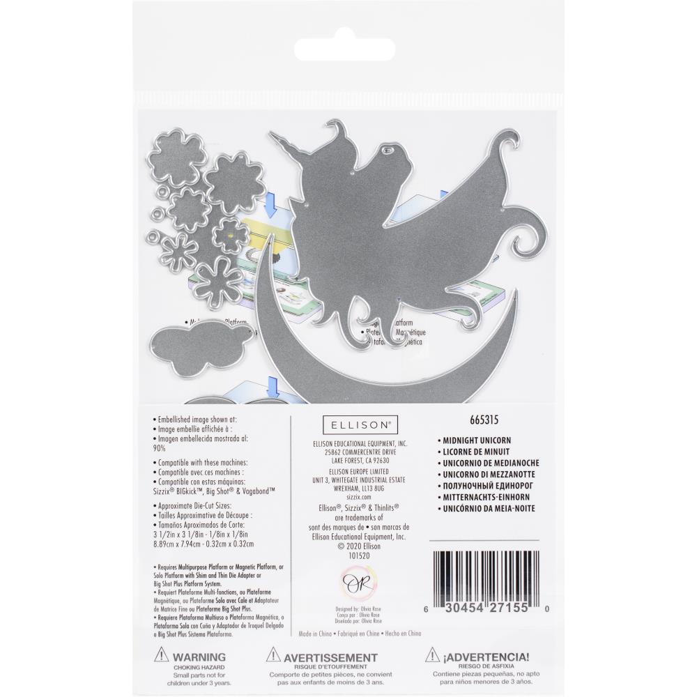 Bild 1 von Sizzix Thinlits Die Set 8PK - Midnight Unicorn - Stanzschablone - Einhorn Mond