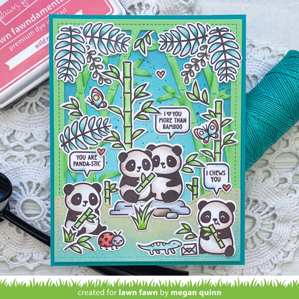Bild 1 von Lawn Fawn Cuts  - Stanzschablone bamboo forest backdrop: portrait