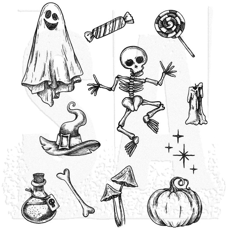 Bild 1 von Tim Holtz Stempelgummis Halloween Doodles