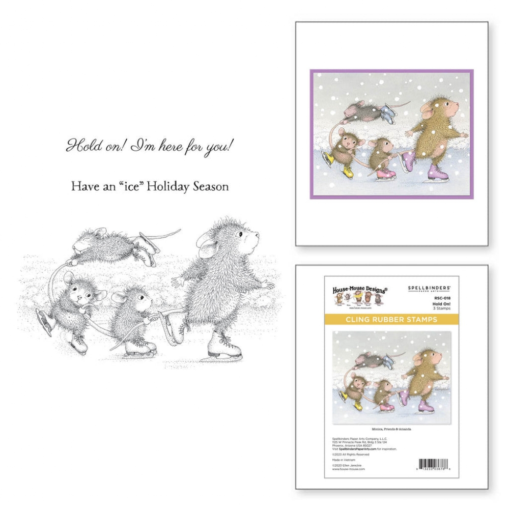 Bild 1 von Spellbinders Hold On! Cling Rubber Stamp Set - House Mouse Stempelgummi