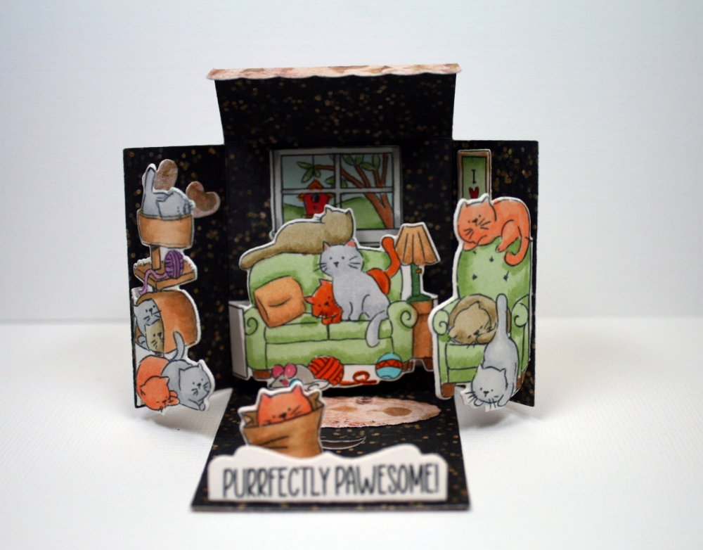 Bild 1 von Art Impressions Clear Stamps with dies MB Cat- Stempelset inkl. Stanzen