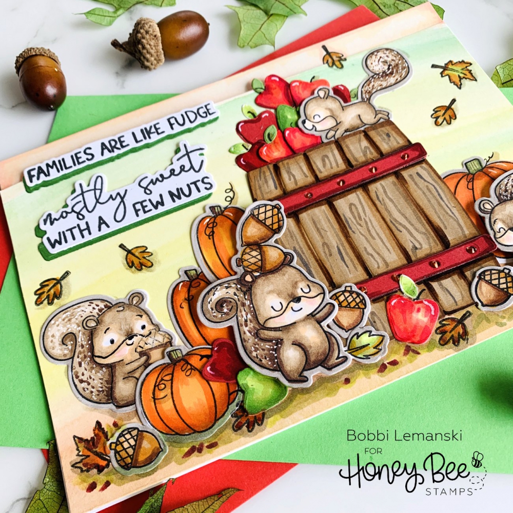 Bild 1 von Honey Bee Stamps Clearstamp  - Nuts About You - Eichhörnchen