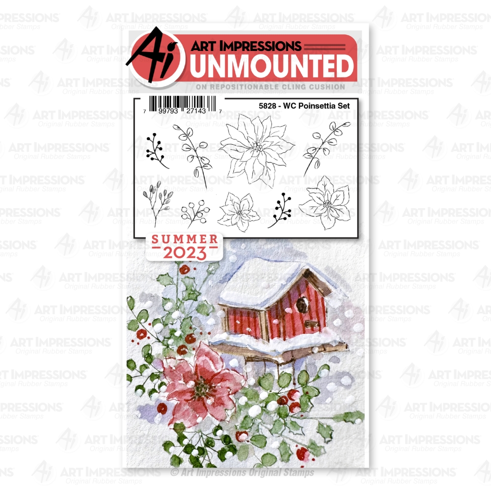 Bild 1 von Art Impressions Stempelgummi Watercolor - Poinsettia Set