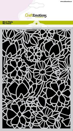Bild 1 von CraftEmotions Mask Stencil - flower mix A5 - Schablone Blumen