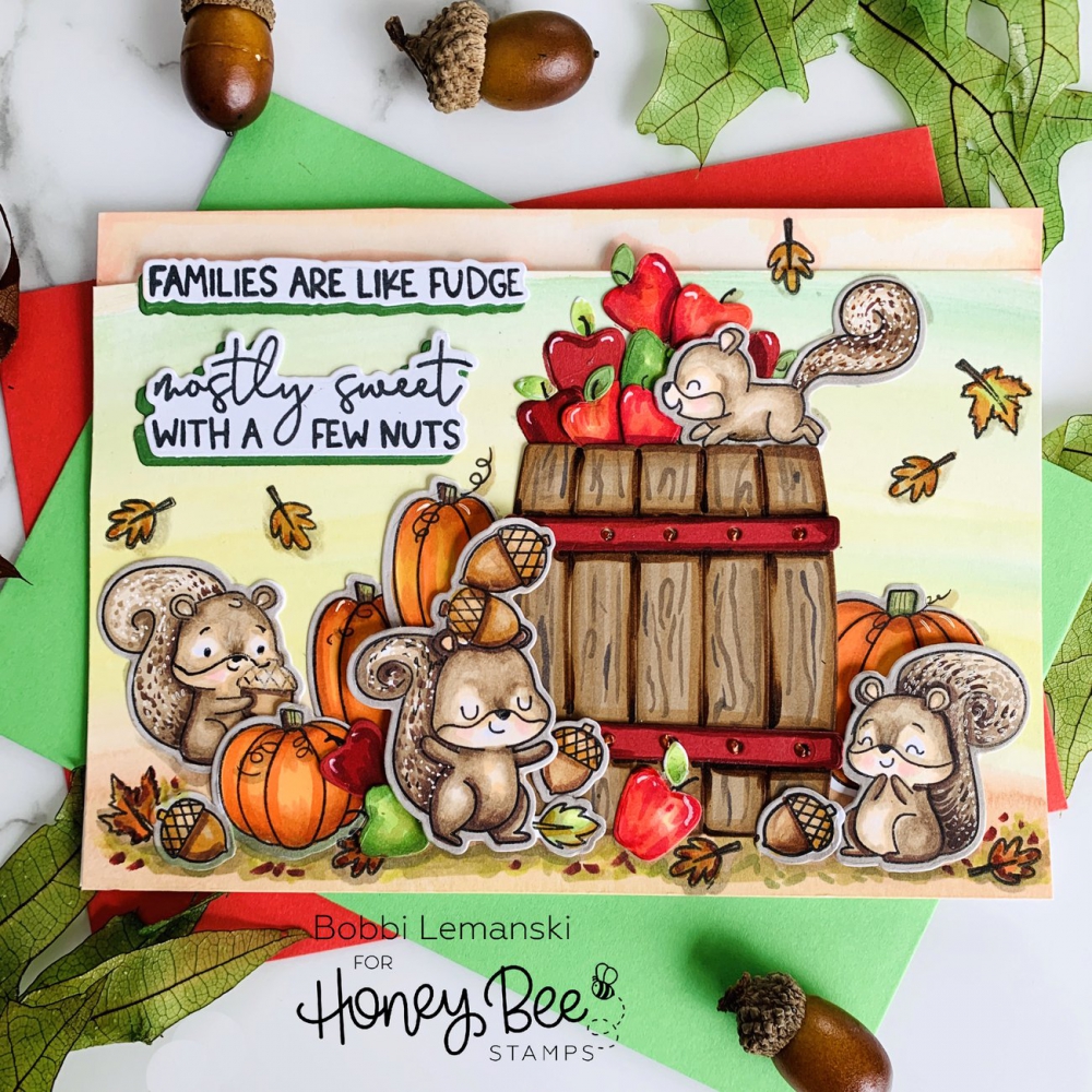 Bild 1 von Honey Bee Stamps Clearstamp  - Nuts About You - Eichhörnchen