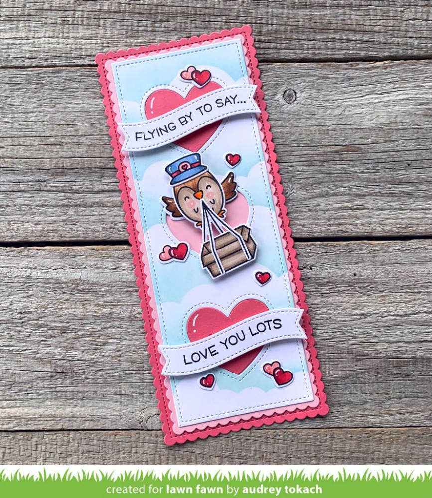 Bild 1 von Lawn Fawn Cuts  - Stanzschablone Scalloped Slimline with Hearts: portrait