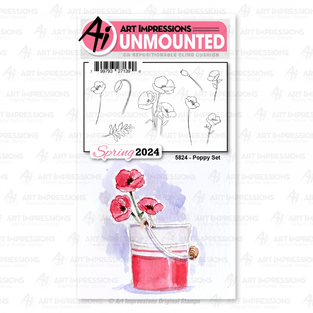 Bild 1 von Art Impressions Stempelgummi Watercolor Poppy Set