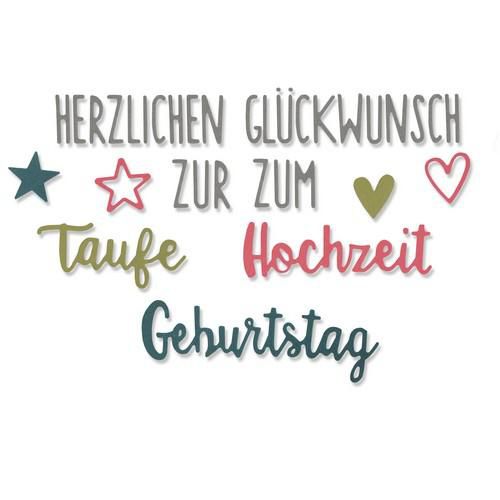 Bild 1 von Sizzix Thinlits Die Set - Stanzschablone - Herzlichen Glückwunsch (DE)