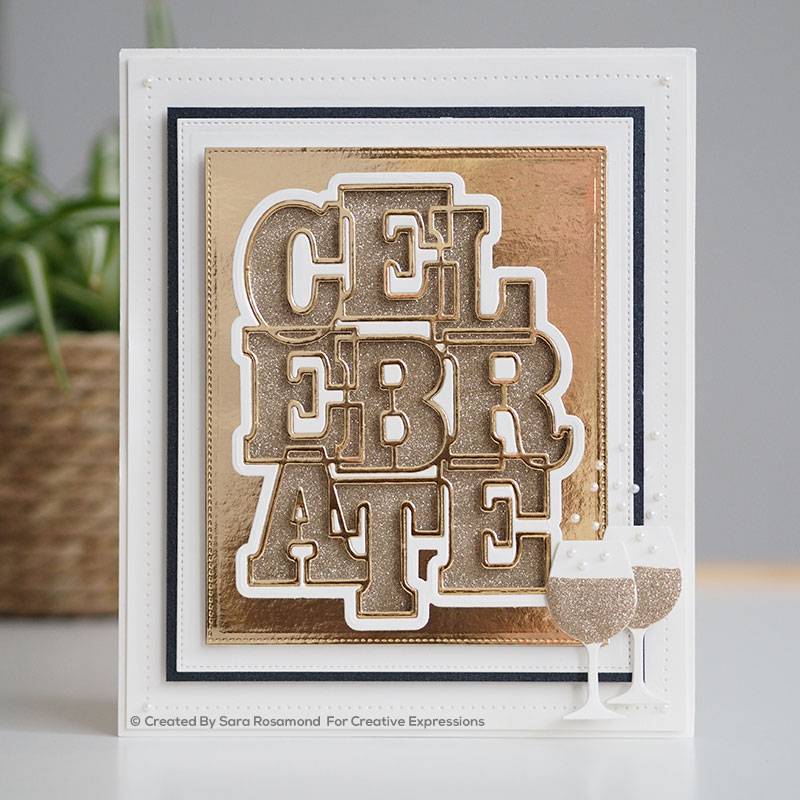Bild 1 von Creative Expressions Big Bold Words Celebrate Craft Die & Stamp Set - Stanze & Stempel