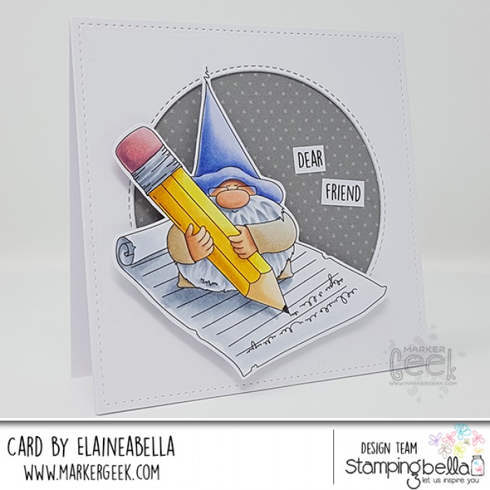 Bild 1 von Gummistempel Stamping Bella Cling Stamp THE GNOME AND THE LETTER RUBBER STAMP