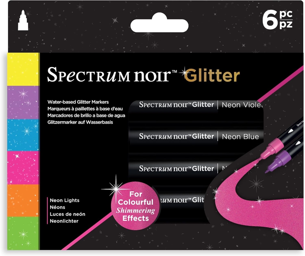 Bild 1 von Crafter's Companion - Spectrum Noir Water Based Glitter Marker - Glitzerstifte - Neon Lights