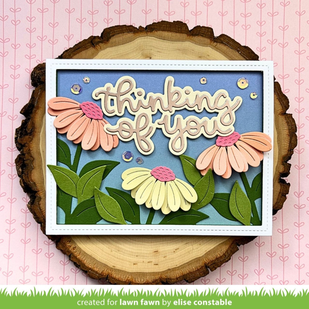 Bild 1 von Lawn Fawn Cuts  - Stanzschablone scripty thinking of you outline add-on