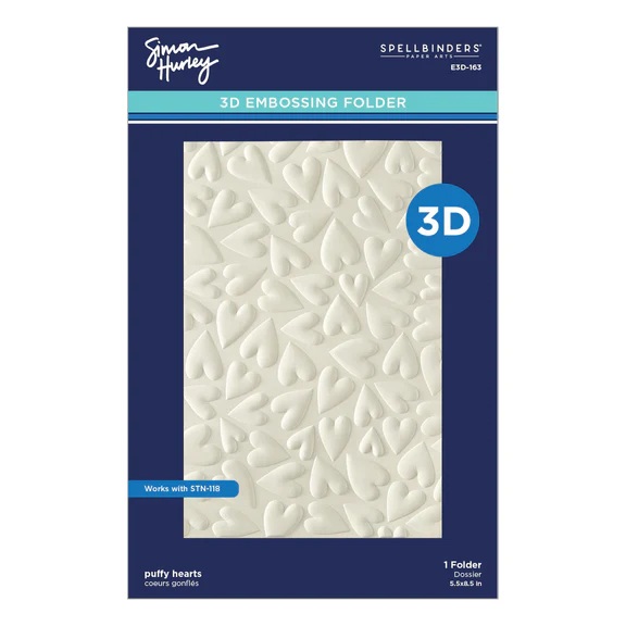 Bild 1 von Spellbinders 3D Embossing Folder By Simon Hurley Prägefolder - Puffy Hearts