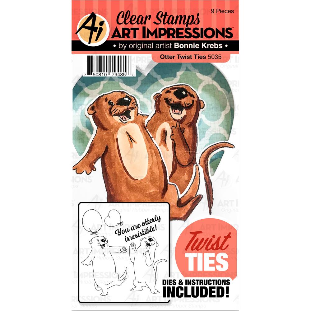 Bild 1 von Art Impressions Clearstamps  und Stanzen - Twist Ties Stamp & Die Set - Otter