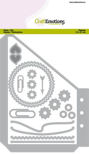 Bild 1 von CraftEmotions Die Planner Pocket B essentials S-1 For card 12x20,5cm - Stanzschablone