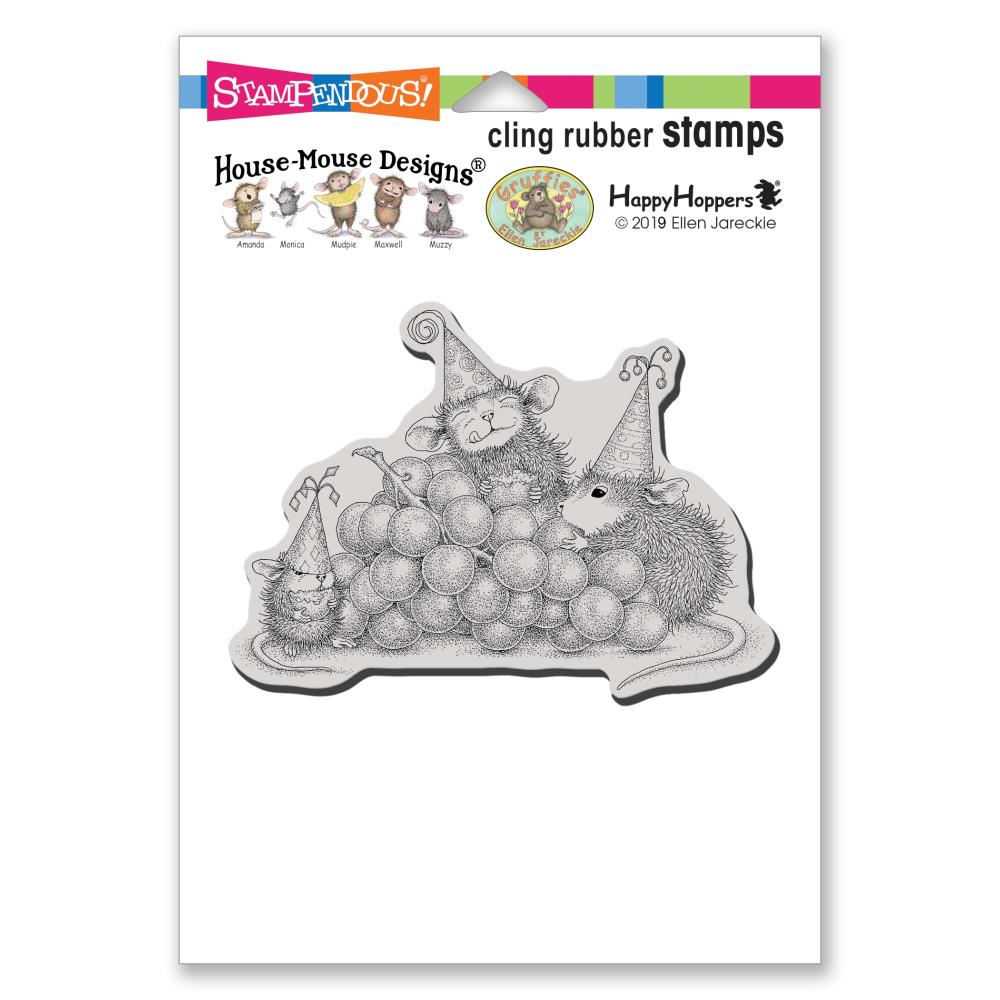 Bild 1 von Stampendous Cling Stamps House Mouse Birthday Grapes Rubber Stamp - Gummistempel