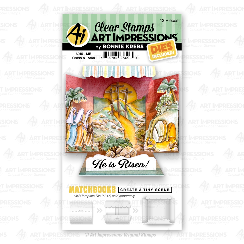 Bild 1 von Art Impressions Clear Stamps with dies Cross & Tomb MB - Stempelset inkl. Stanzen
