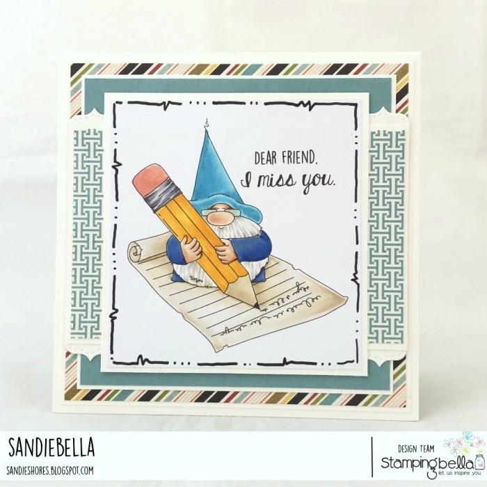 Bild 1 von Gummistempel Stamping Bella Cling Stamp THE GNOME AND THE LETTER RUBBER STAMP