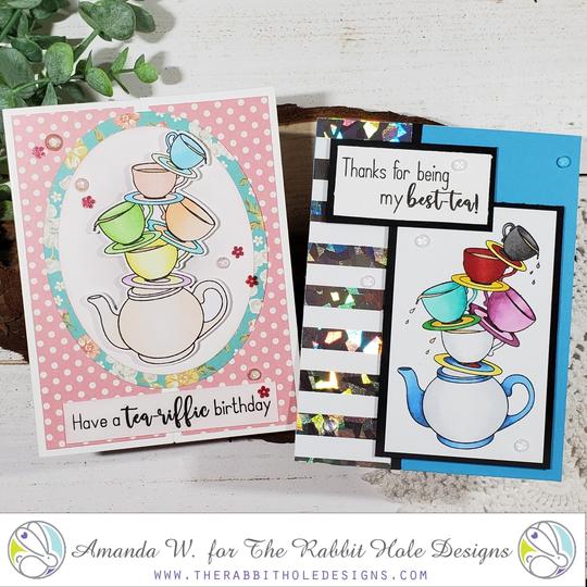 Bild 1 von The Rabbit Hole Designs Clear Stamps - Steeped in Happiness - Kaffeetassen