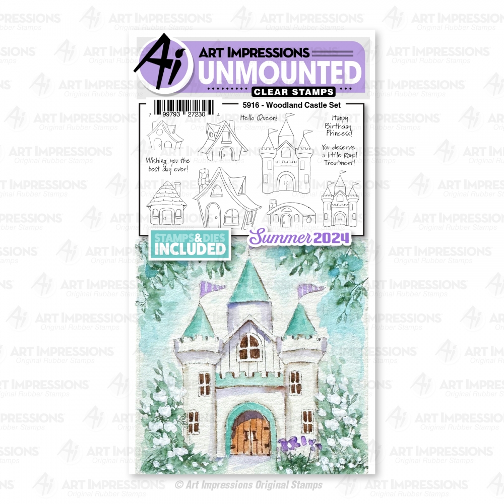 Bild 1 von Art Impressions Stamp Set - Watercolor Woodland Castle Set - Stempel & Stanzen