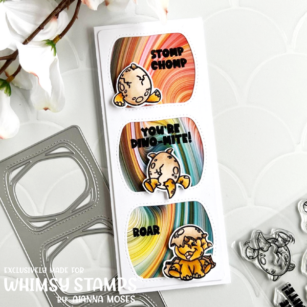 Bild 1 von Whimsy Stamps Clear Stamps - Roar, Stomp, and Chomp - Dinosaurier