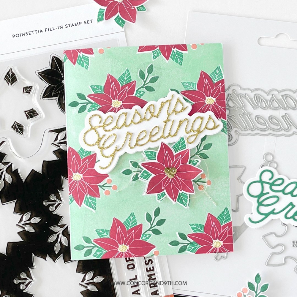 Bild 1 von Concord & 9th Clear Stamp - POINSETTIA FILL-IN - Weihnachtsstern