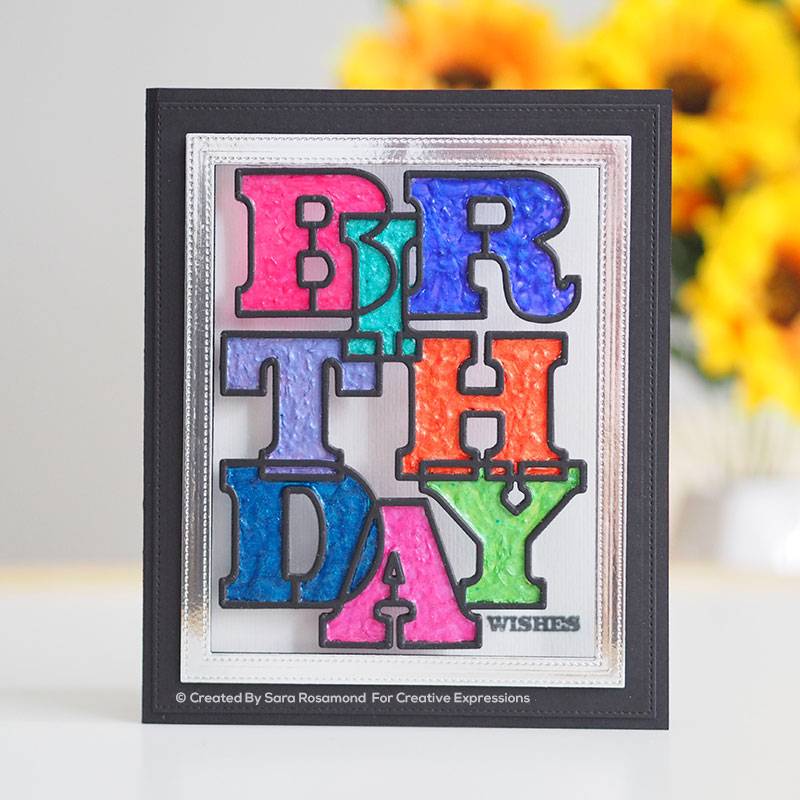Bild 1 von Creative Expressions Big Bold Words Birthday Craft Die & Stamp Set - Stanze & Stempel