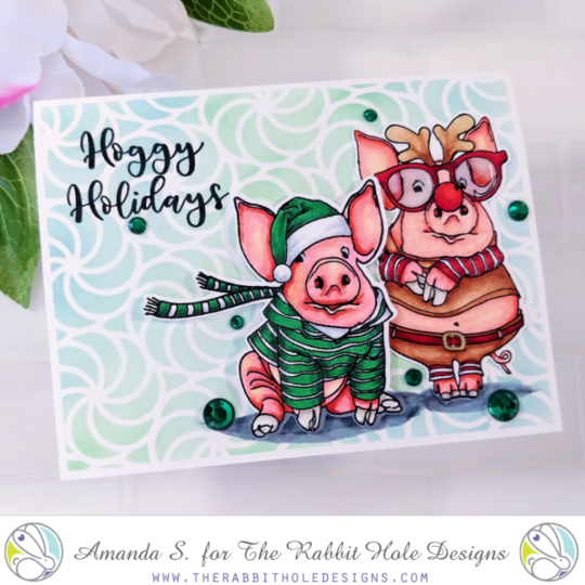 Bild 1 von The Rabbit Hole Designs Clear Stamps - Hoggy Holidays - Weihnachten Schwein