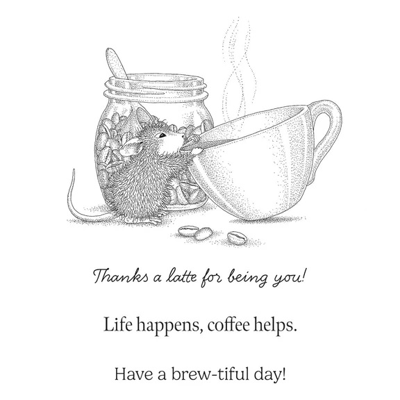 Bild 1 von Spellbinders Brew-tiful Day Cling Rubber Stamp Set - House Mouse Stempelgummi