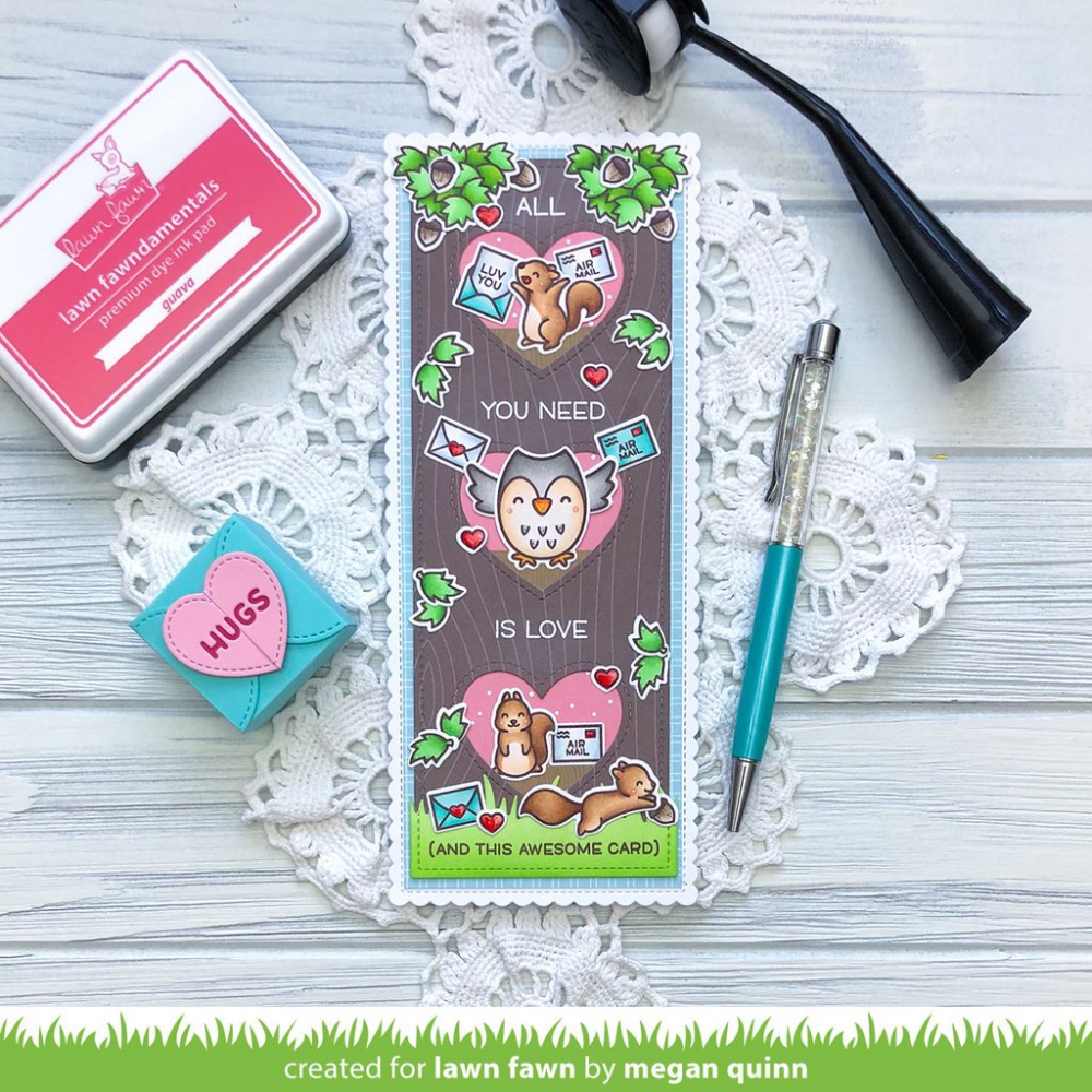 Bild 1 von Lawn Fawn Cuts  - Stanzschablone Scalloped Slimline with Hearts: portrait