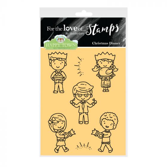 Bild 1 von For the love of...Stamps by Hunkydory - Happy Town Clear Stamp - Christmas Dinner