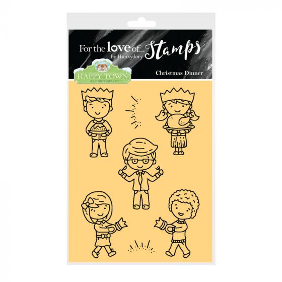 Bild 1 von For the love of...Stamps by Hunkydory - Happy Town Clear Stamp - Christmas Dinner