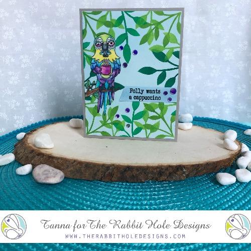 Bild 1 von The Rabbit Hole Designs Clear Stamps  - Caffeinated Parrot - Papagei