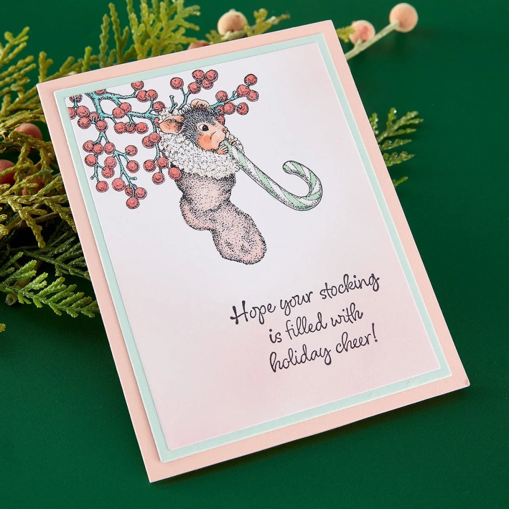 Bild 1 von Spellbinders Sweet Twist Cling Rubber Stamp Set - House Mouse Stempelgummi