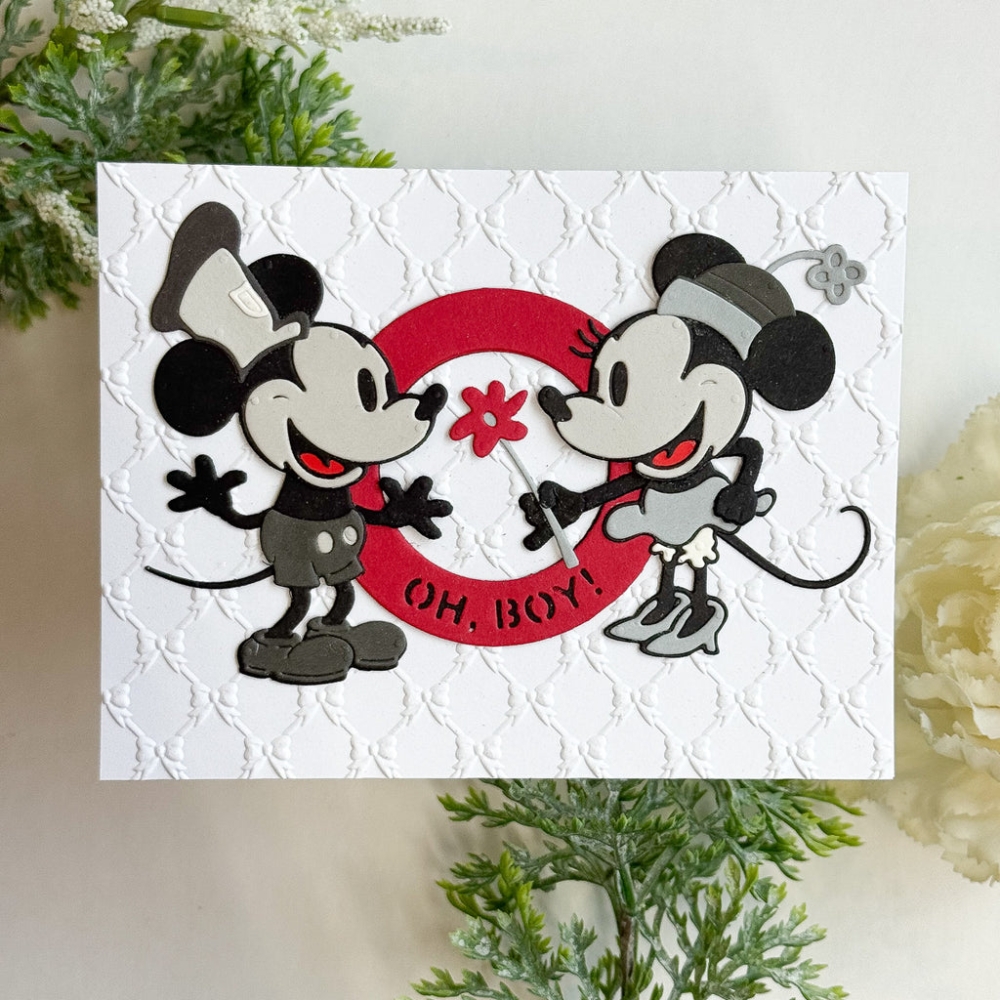 Bild 1 von Spellbinders Steamboat Willie Duo Etched Dies - Stanz-Set Mickey & Minnie Mouse