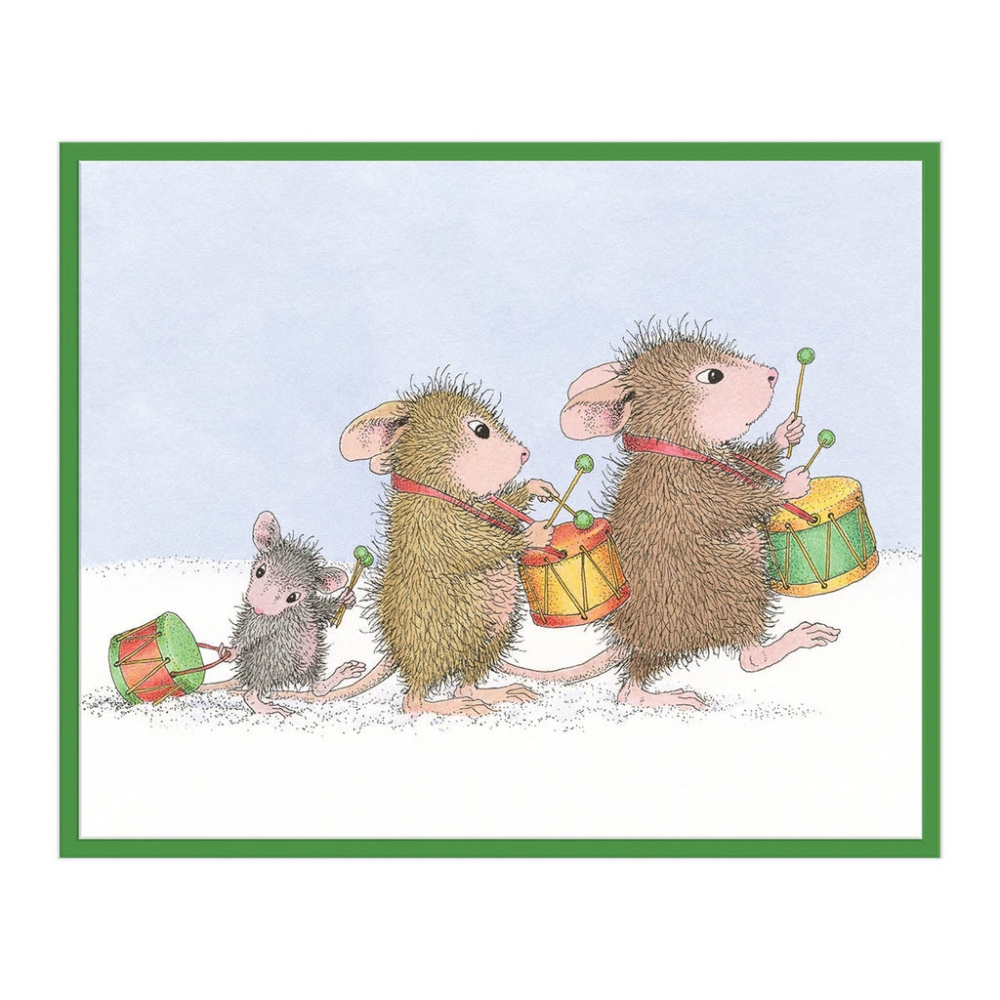 Bild 1 von Spellbinders Drummer Mice Cling Rubber Stamp Set - House Mouse Stempelgummi