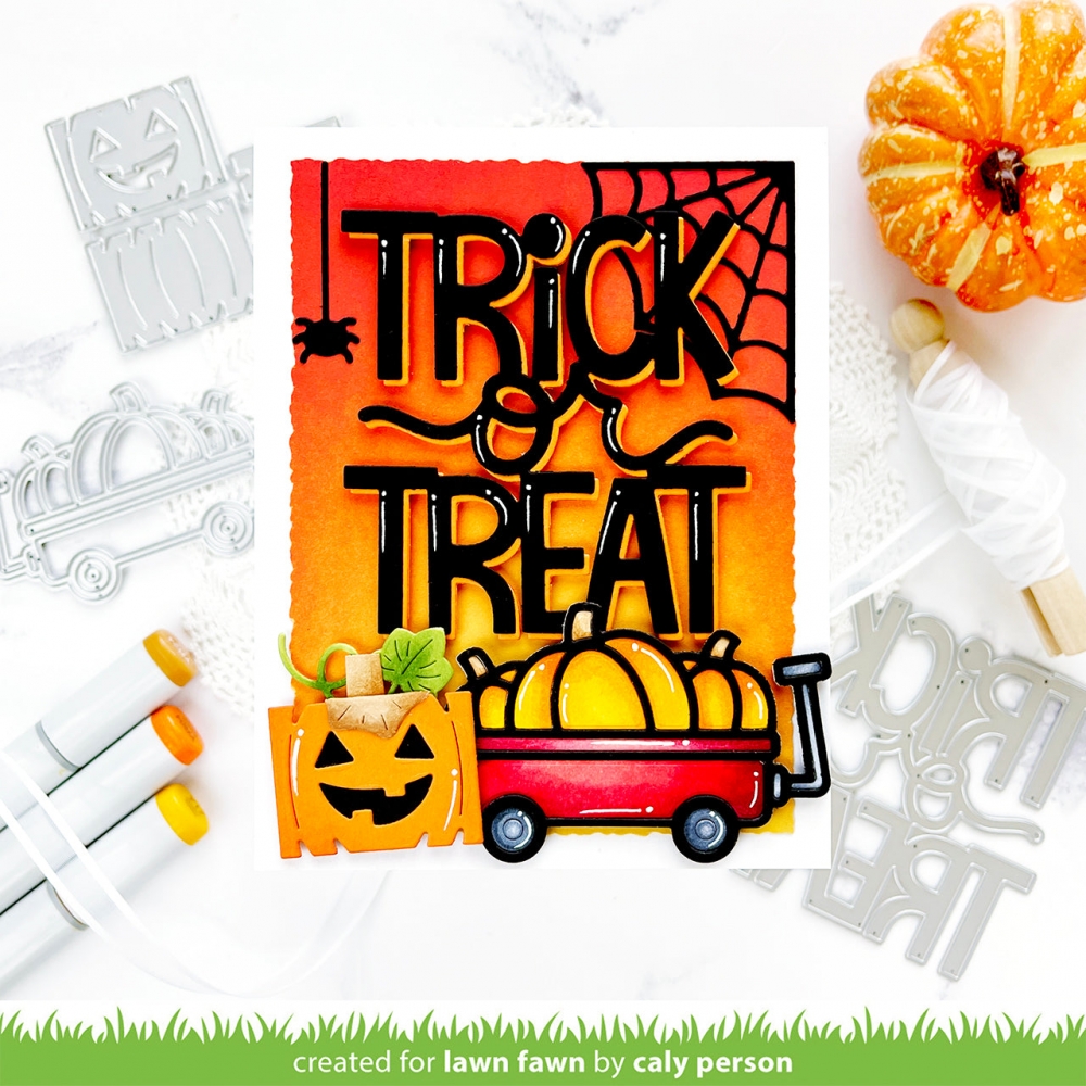 Bild 1 von Lawn Fawn Cuts  - Stanzschablone Tiny Gift Box Jack-O'-Lantern - Kürbis