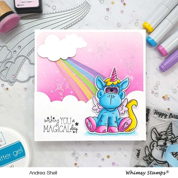 Bild 1 von Whimsy Stamps Clear Stamps - Unicorn Kisses - Einhorn