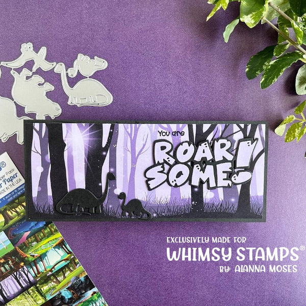 Bild 1 von Whimsy Stamps Die Stanze - Roarsome Word and Shadow Die Set