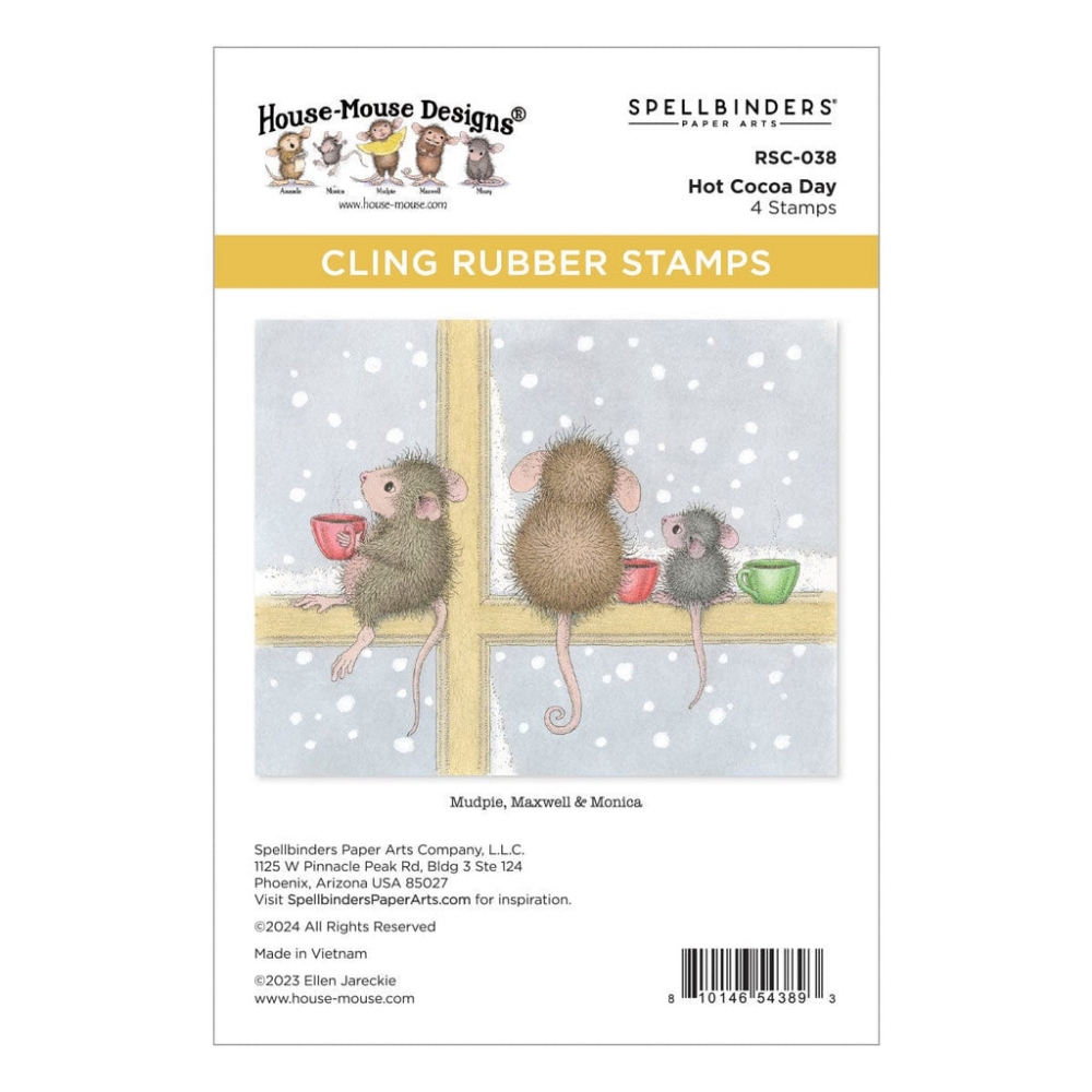 Bild 1 von Spellbinders  Hot Cocoa Day Cling Rubber Stamp Set - House Mouse Stempelgummi