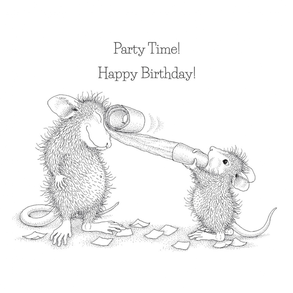 Bild 1 von Spellbinders Party Time! Cling Rubber Stamp Set - House Mouse Stempelgummi