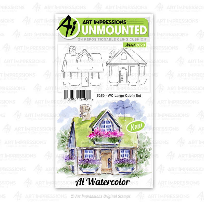 Bild 1 von Art Impressions Stempelgummi Watercolor - Large Cabin Set