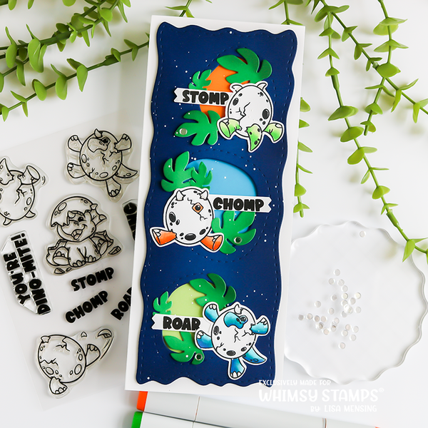 Bild 1 von Whimsy Stamps Clear Stamps - Roar, Stomp, and Chomp - Dinosaurier