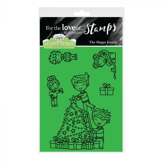 Bild 1 von For the love of...Stamps by Hunkydory - Happy Town Clear Stamp - The Happy Family