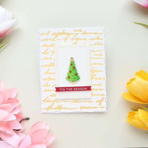 Bild 1 von Spellbinders Deckled Edge Script Etched Dies - Stanz-Set Script  Hintergrund und Rahmen