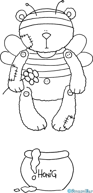 Bild 1 von StempelBar Stempelgummi Björn der Bär als Biene