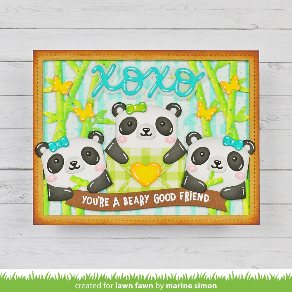 Bild 1 von Lawn Fawn Cuts  - Stanzschablone tiny gift box panda and bear add-on