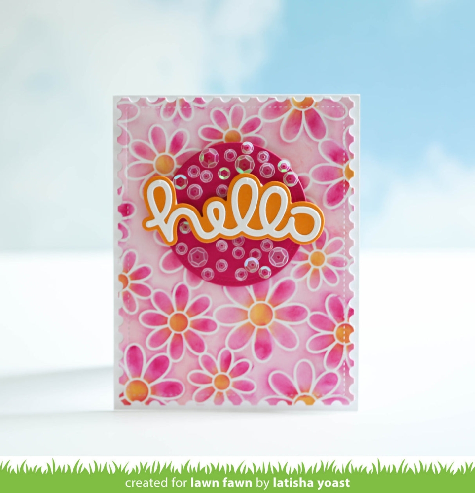 Bild 1 von Lawn Fawn Lawn Stencils - Schablone daisy bloom outline background stencil